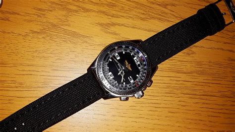 breitling aerospace fabric strap|Breitling military strap.